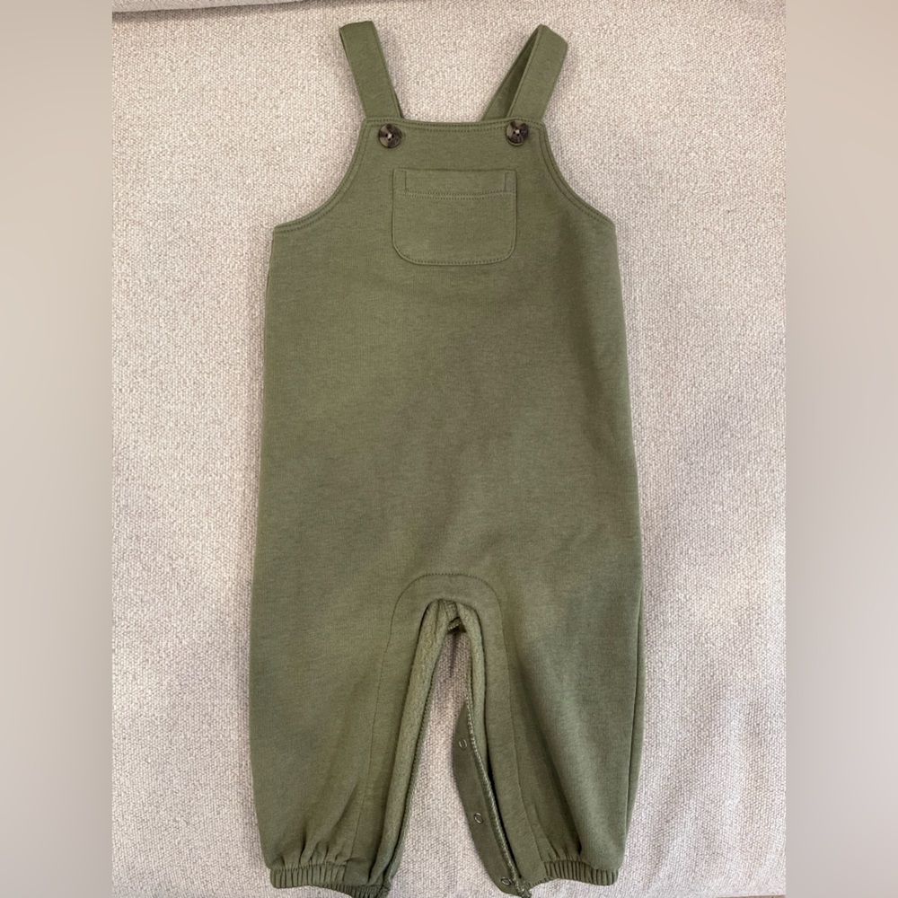 Old Navy Olive Green Overalls - 12-18M - Worn Once